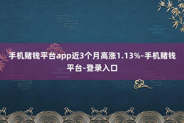 手机赌钱平台app近3个月高涨1.13%-手机赌钱平台-登录入口
