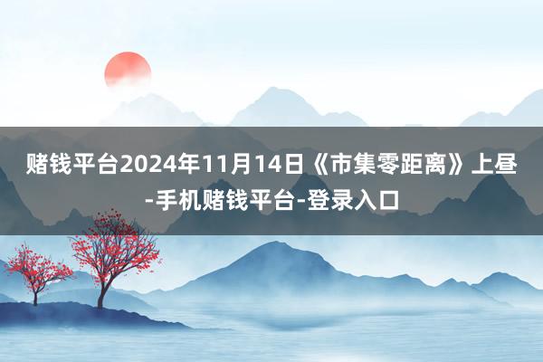 赌钱平台2024年11月14日《市集零距离》上昼-手机赌钱平台-登录入口
