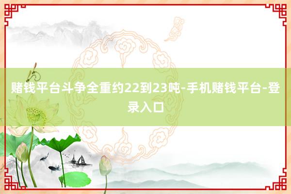 赌钱平台斗争全重约22到23吨-手机赌钱平台-登录入口
